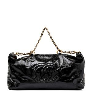Chanel Vinyl Rock and Chain Bowler Black